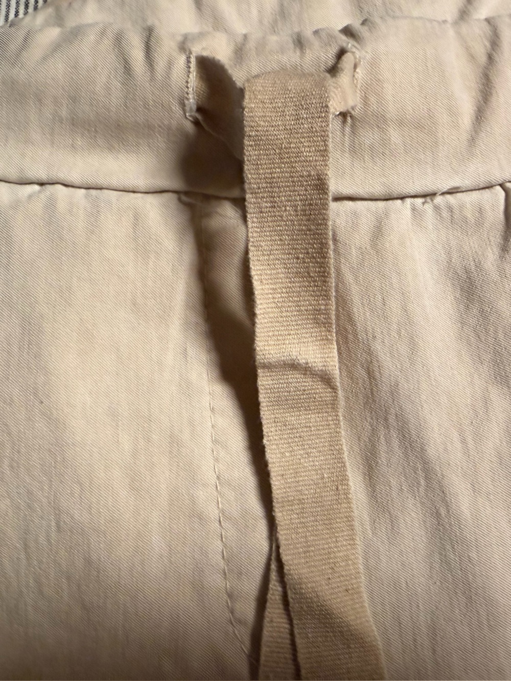 Women's Beige Cargo Joggers with Drawstring Waist - Picture 7 of 7
